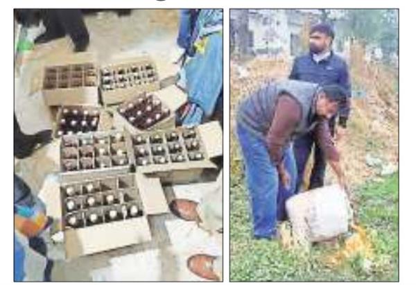 strict action against those selling english liquor