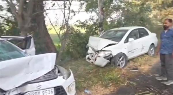 two cars collided violently in a horrific accident