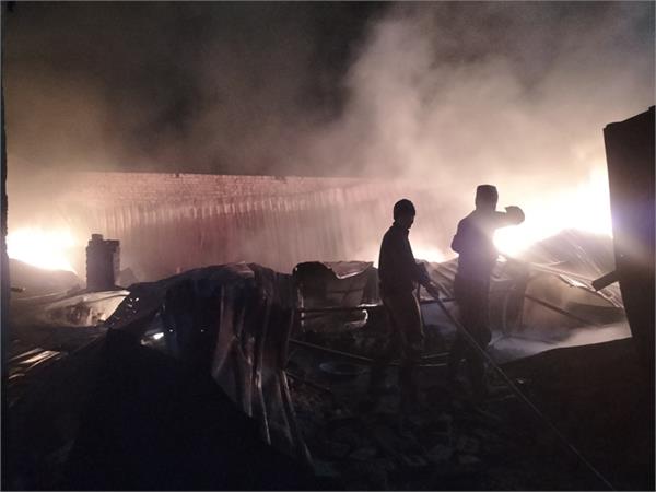 fire breaks out at plant on jammu katra expressway