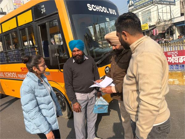 19 school vehicles checked in nawanshahr  challans issued for two school buses