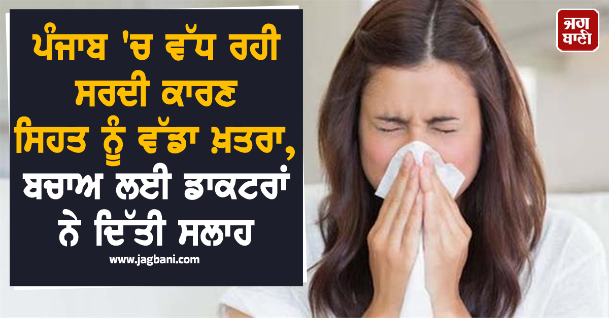 ਪੰਜਾਬ 'ਚ ਵੱਧ ਰਹੀ ਸਰਦੀ ਕਾਰਣ ਸਿਹਤ ਨੂੰ ਵੱਡਾ ਖ਼ਤਰਾ, ਬਚਾਅ ਲਈ ਡਾਕਟਰਾਂ ਨੇ ਦਿੱਤੀ ਸਲਾਹ
