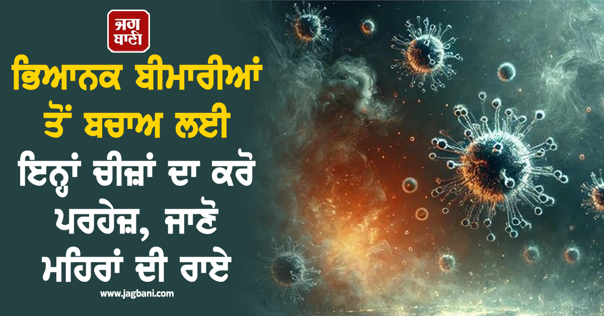 ਭਿਆਨਕ ਬੀਮਾਰੀਆਂ ਤੋਂ ਬਚਾਅ ਲਈ ਇਨ੍ਹਾਂ ਚੀਜ਼ਾਂ ਦਾ ਕਰੋ ਪਰਹੇਜ਼, ਜਾਣੋ ਮਹਿਰਾਂ ਦੀ ਰਾਏ
