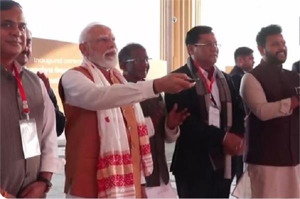 prime minister modi inaugurates new terminal of guwahati airport