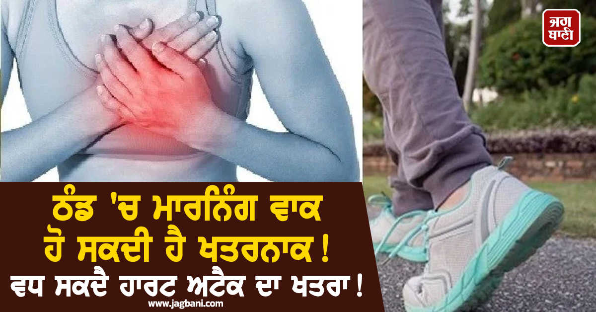 ਠੰਡ 'ਚ ਮਾਰਨਿੰਗ ਵਾਕ ਹੋ ਸਕਦੀ ਹੈ ਖਤਰਨਾਕ ! ਵਧ ਸਕਦੈ ਹਾਰਟ ਅਟੈਕ ਦਾ ਖਤਰਾ !