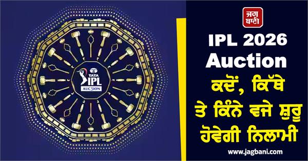 ipl 2026 auction when where and what time will the auction start 