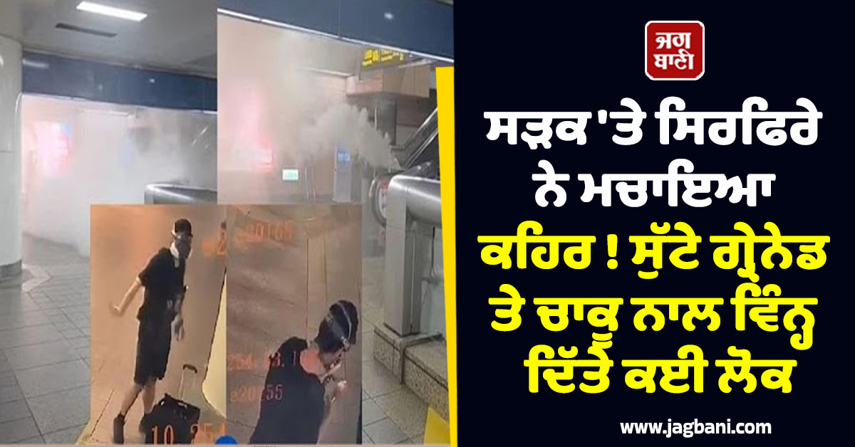ਸੜਕ ''ਤੇ ਸਿਰਫਿਰੇ ਨੇ ਮਚਾਇਆ ਕਹਿਰ ! ਸੁੱਟੇ ਗ੍ਰੇਨੇਡ ਤੇ ਚਾਕੂ ਨਾਲ ਵਿੰਨ੍ਹ ਦਿੱਤੇ ਕਈ ਲੋਕ