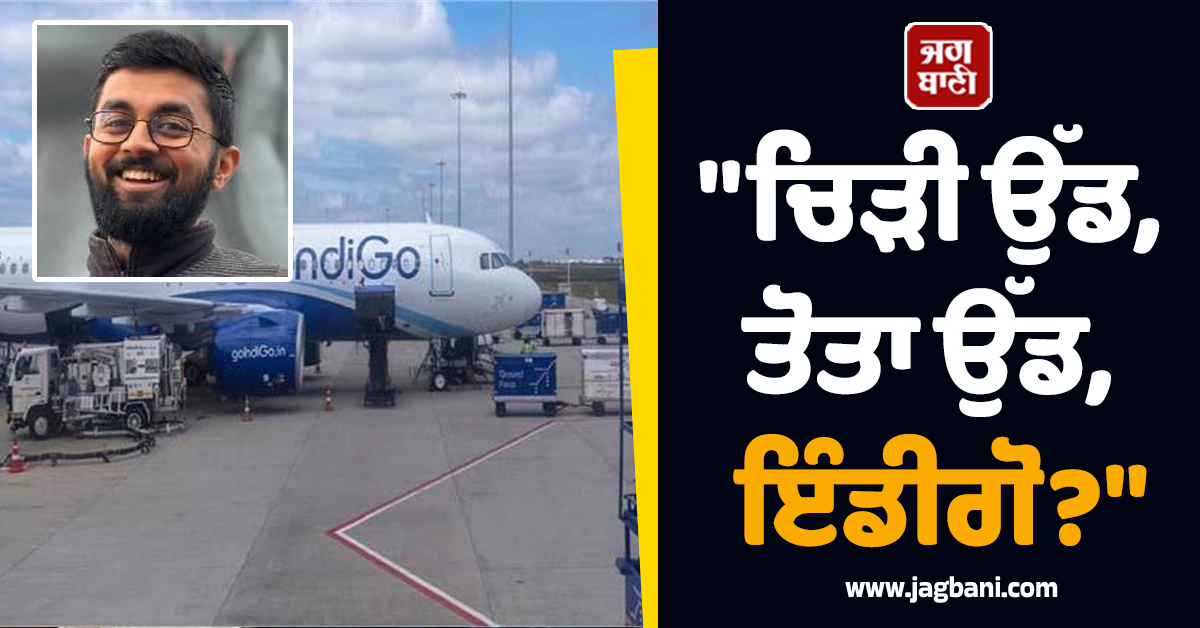 'ਚਿੜੀ ਉੱਡ, ਤੋਤਾ ਉੱਡ, ਇੰਡੀਗੋ?' ਕਾਮੇਡੀਅਨ ਦੀ ਪੋਸਟ ਵਾਇਰਲ, ਯੂਜ਼ਰਸ ਬੋਲੇ : 'ਇਹ ਰਨਵੇਅ 'ਤੇ fevicol ਨਾਲ ਚਿਪਕੀ 