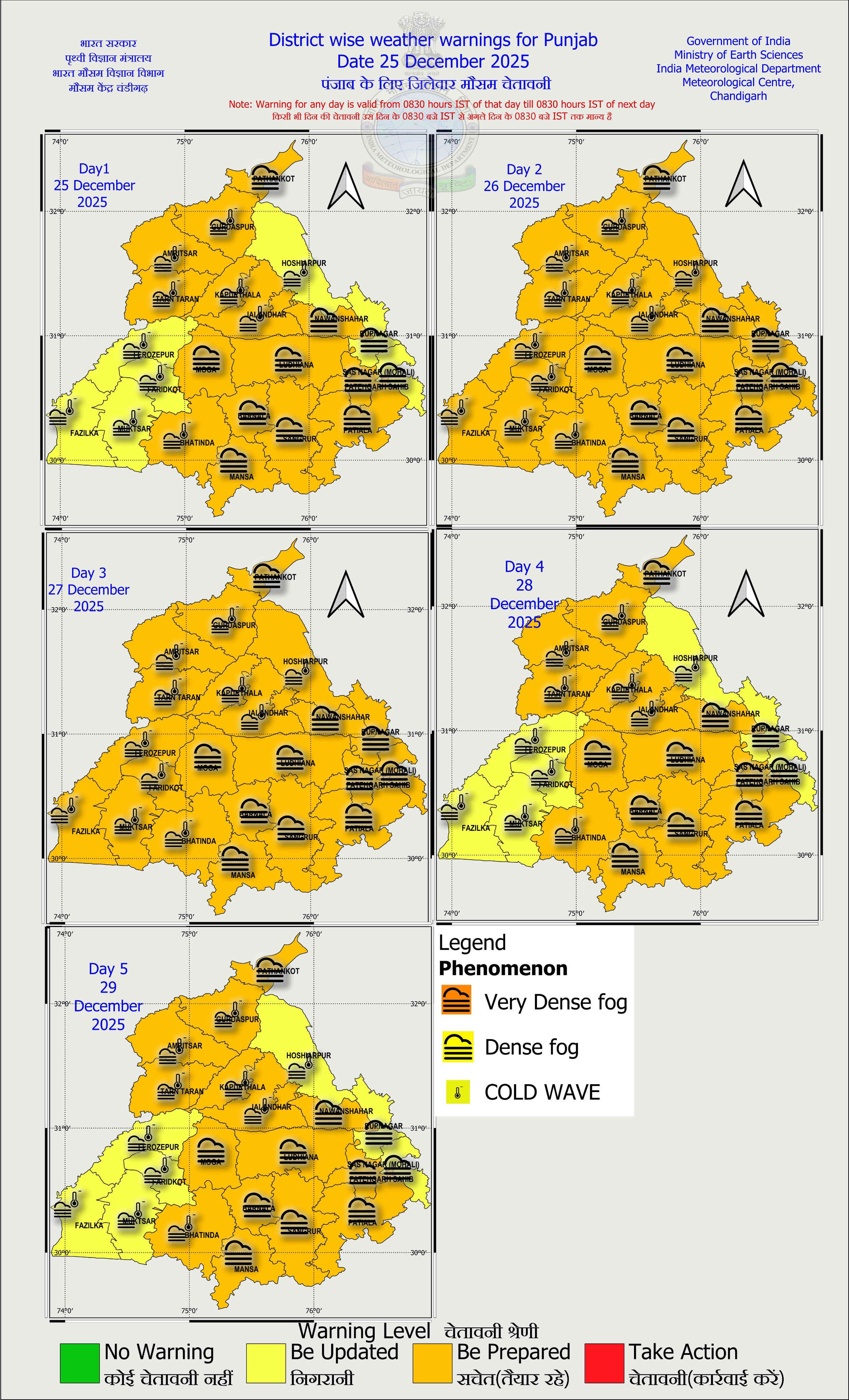 ਪੰਜਾਬ ''ਚ 2 ਦਿਨ ਲਈ ਵੱਡਾ ਅਲਰਟ, ਮੌਸਮ ਵਿਭਾਗ ਨੇ ਦਿੱਤੀ ਅਹਿਮ ਜਾਣਕਾਰੀ