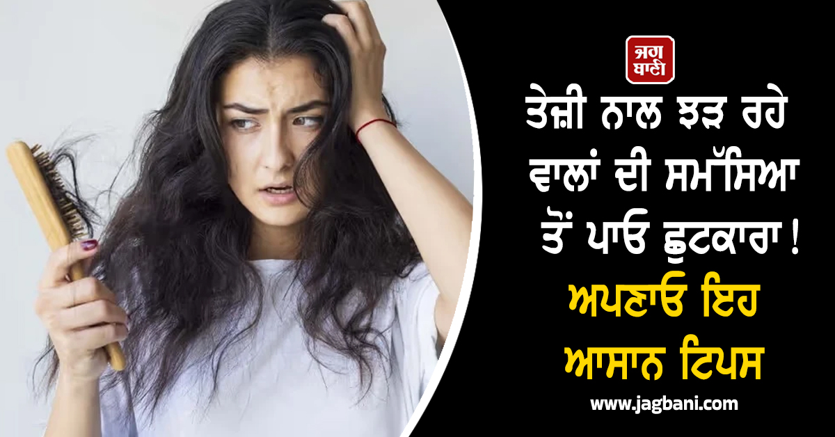 ਤੇਜ਼ੀ ਨਾਲ ਝੜ ਰਹੇ ਵਾਲਾਂ ਦੀ ਸਮੱਸਿਆ ਤੋਂ ਪਾਓ ਛੁਟਕਾਰਾ! ਅਪਣਾਓ ਇਹ ਆਸਾਨ ਟਿਪਸ