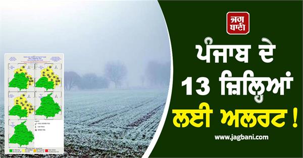 yellow alert for 13 districts of punjab