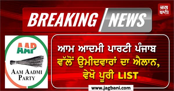 aap candidates list