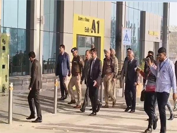jalandhar  chief justice surya kant arrives at adampur airport