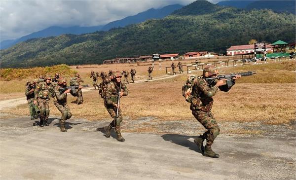 joint exercise of assam rifles and army on china border