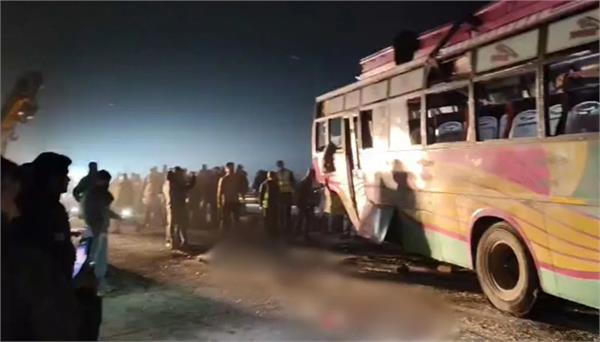 picnic bus falls victim to accident