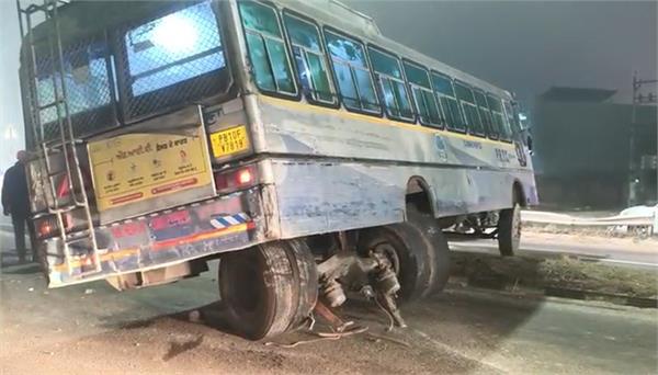 prtc bus accident near lamma pind chowk