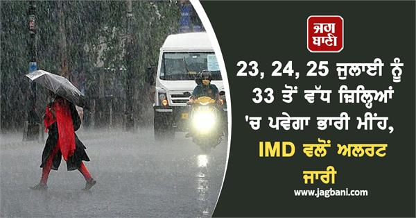 heavy rains july 23 24 25 imd issues alert