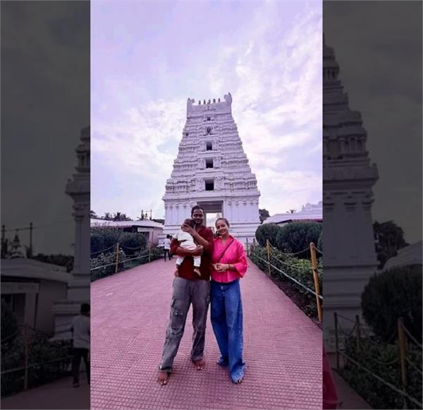 devoleena reach balaji temple with family