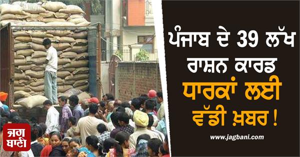 punjab ration card holders
