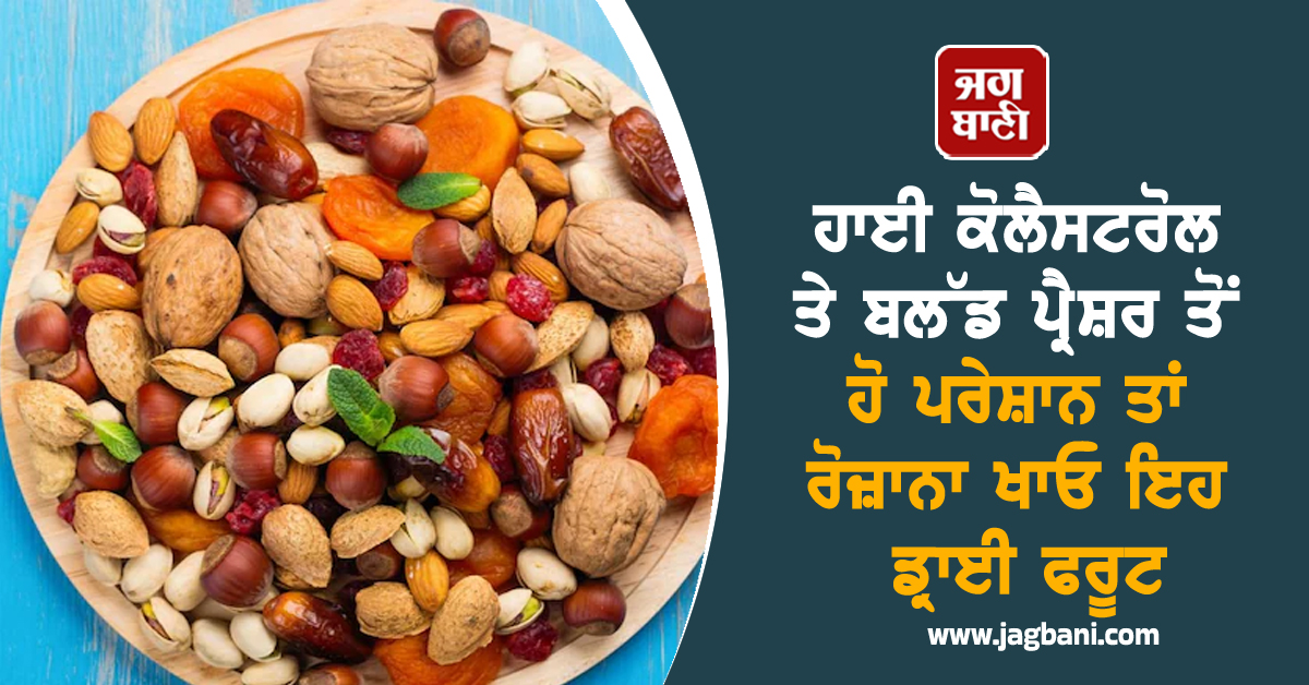 ਹਾਈ ਕੋਲੈਸਟਰੋਲ ਤੇ ਬਲੱਡ ਪ੍ਰੈਸ਼ਰ ਤੋਂ ਹੋ ਪਰੇਸ਼ਾਨ ਤਾਂ ਰੋਜ਼ਾਨਾ ਖਾਓ ਇਹ ਡ੍ਰਾਈ ਫਰੂਟ, ਮਿਲੇਗਾ ਫਾਇਦਾ