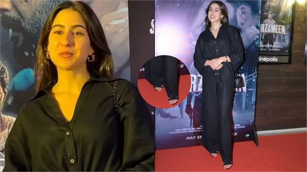 sara ali khan sandal broken arrived event video viral