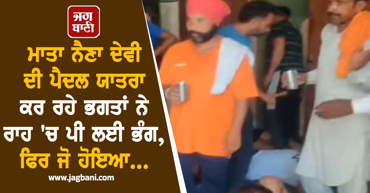 ਮਾਤਾ ਨੈਣਾ ਦੇਵੀ ਦੀ ਪੈਦਲ ਯਾਤਰਾ ਕਰ ਰਹੇ ਭਗਤਾਂ ਨੇ ਰਾਹ 'ਚ ਪੀ ਲਈ ਭੰਗ, ਫਿਰ ਜੋ ਹੋਇਆ...