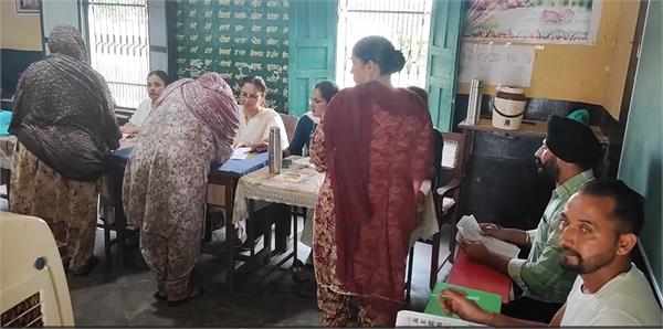 voting process for panch continues in village dufera