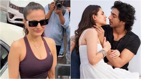 ameesha patel wishes ahan anit all the best for the film saiyyara
