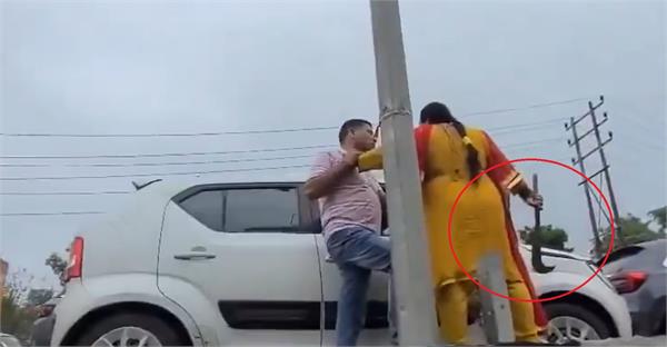 woman threatens man with machete video goes viral