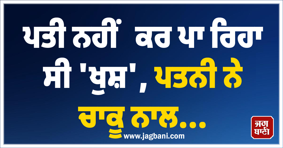 ਪਤੀ ਨਹੀਂ ਕਰ ਪਾ ਰਿਹਾ ਸੀ ''ਖੁਸ਼'', ਪਤਨੀ ਨੇ ਚਾਕੂ ਨਾਲ...