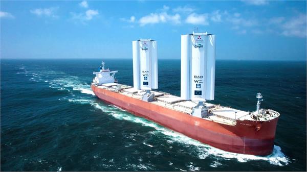 china unveils wind powered oil tanker