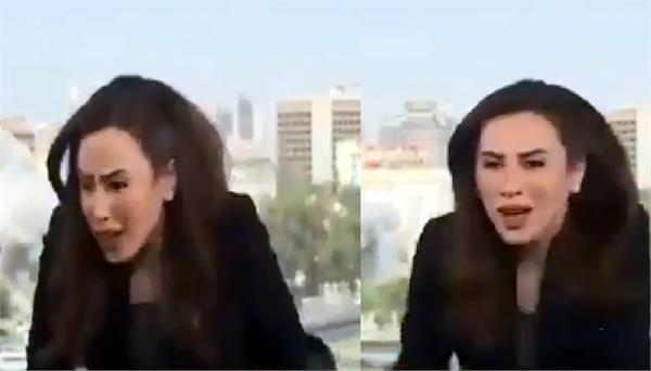 anchor was doing a live show when the explosion happened