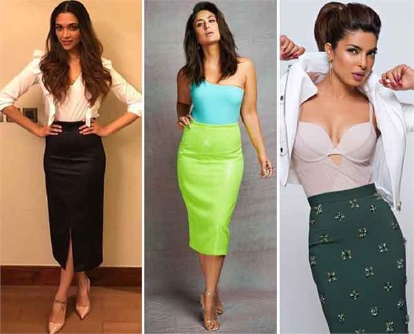 pencil skirt is giving a modern look to the mustaches