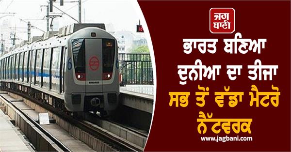india has become the world s third largest metro network