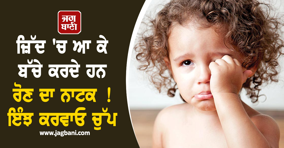 ਜ਼ਿੱਦ ''ਚ ਆ ਕੇ ਬੱਚੇ ਕਰਦੇ ਹਨ ਰੋਣ ਦਾ ਨਾਟਕ ! ਇੰਝ ਕਰਵਾਓ ਚੁੱਪ