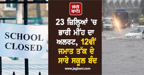 heavy rain alert schools closed