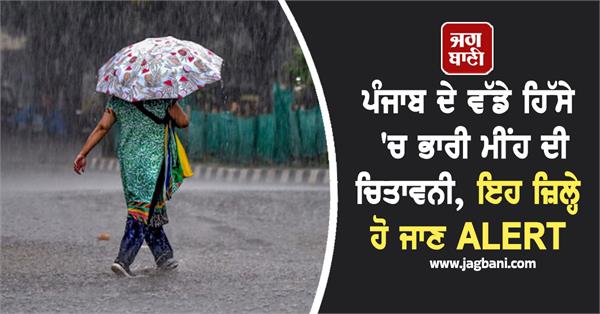 heavy rain warning in large parts of punjab 