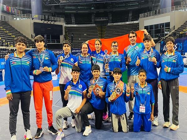 india wins u 17 women  s team title at world wrestling championships