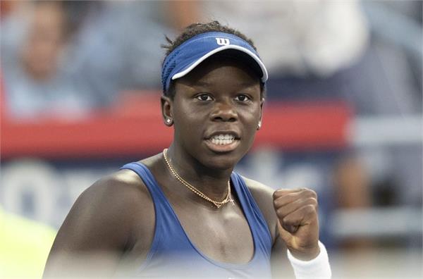 canada  s mboko defeats rybakina to reach final in montreal