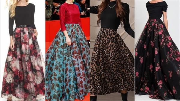 flower printed a line skirts are giving young girls a trendy look