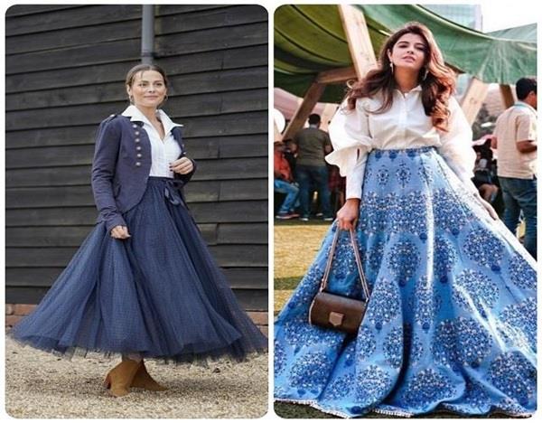 body shape skirt stylish look