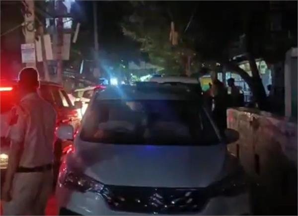 boys firing police car