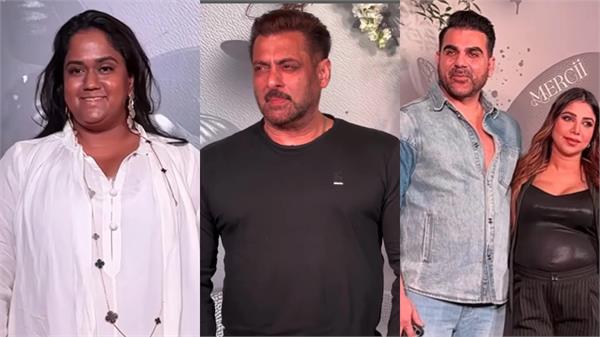 salman khan  sohail and arbaaz arrive at sister arpita  s birthday party