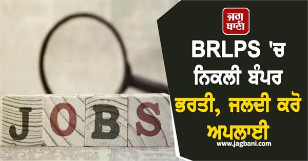 bumper recruitment announced in brlps  apply quickly