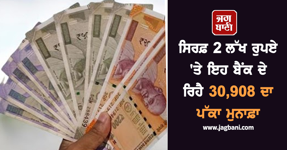 ਸਿਰਫ਼ 2 ਲੱਖ ਰੁਪਏ ''ਤੇ ਇਹ ਬੈਂਕ ਦੇ ਰਿਹੈ 30,908 ਦਾ ਪੱਕਾ ਮੁਨਾਫ਼ਾ, ਜਾਣੋ ਵਿਆਜ ਦਰਾਂ ਅਤੇ ਸ਼ਰਤਾਂ