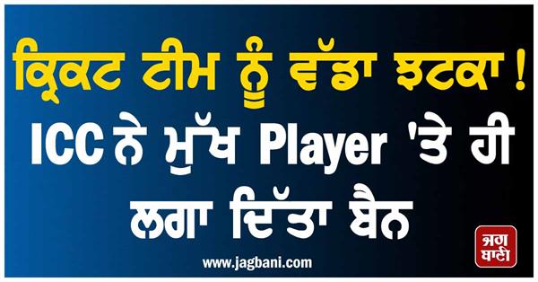 big blow to the cricket team  icc bans the main player