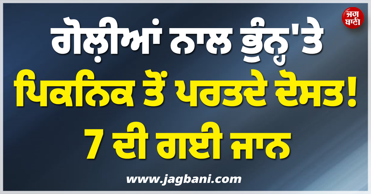ਗੋਲ਼ੀਆਂ ਨਾਲ ਭੁੰਨ੍ਹ''ਤੇ ਪਿਕਨਿਕ ਤੋਂ ਪਰਤਦੇ ਦੋਸਤ ! 7 ਦੀ ਗਈ ਜਾਨ, 1 ਲੜ ਰਿਹਾ ਜ਼ਿੰਦਗੀ ਤੇ ਮੌਤ ਦੀ ਲੜਾਈ