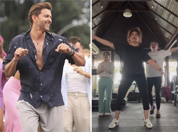 hrithik roshan  s mom learns the hook step of  aavan jaavan   track from  war 2  