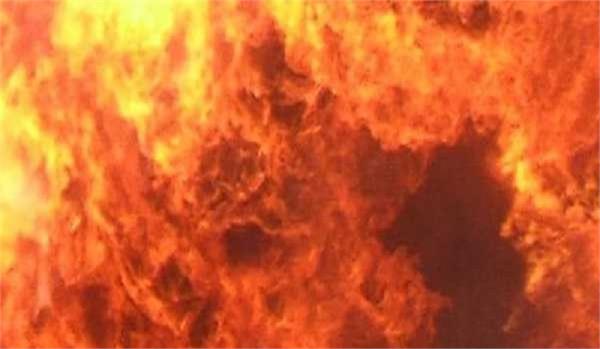 fire in residential building in china