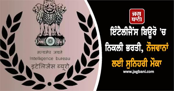 recruitment in intelligence bureau  golden opportunity for youth