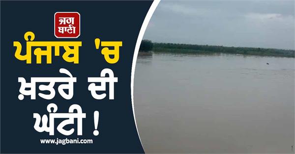 danger bell in punjab beas river overflows due to heavy rains